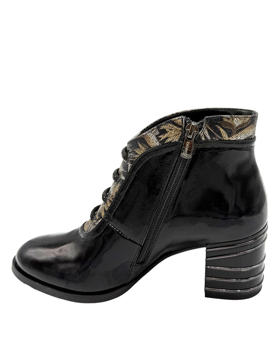 Leather Printed Gloss Bootie view 