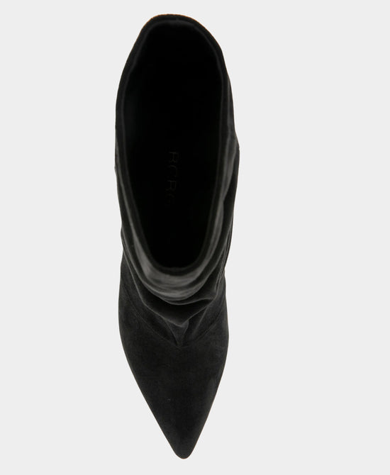 
Faux Suede Slouch Bootie in BLACK view 2