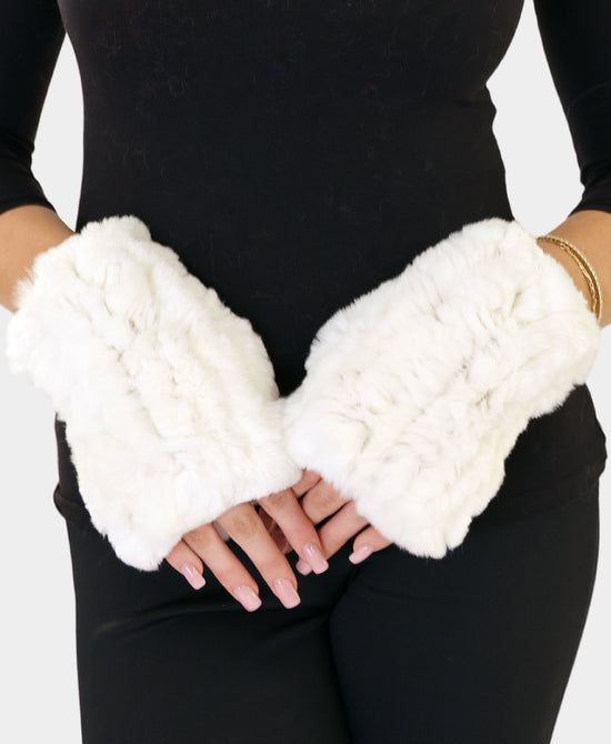 Fur Fingerless Gloves view 