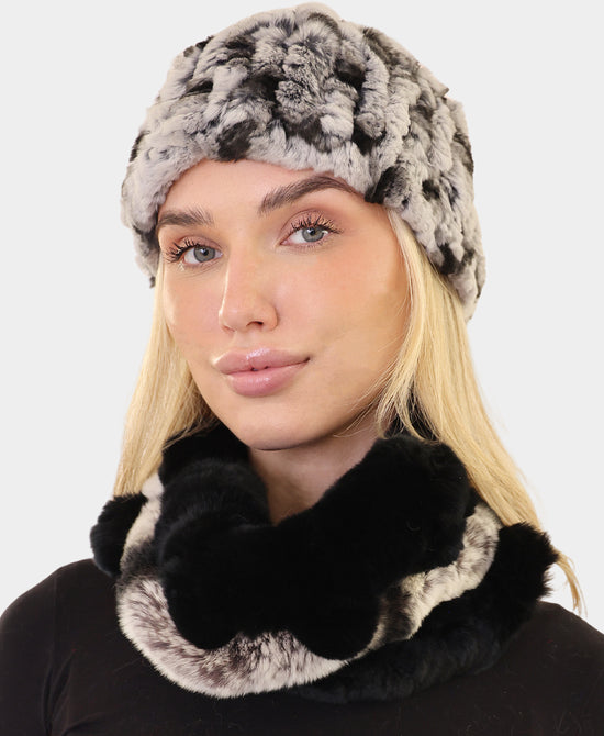 Knitted Fur Beanie Hat view 