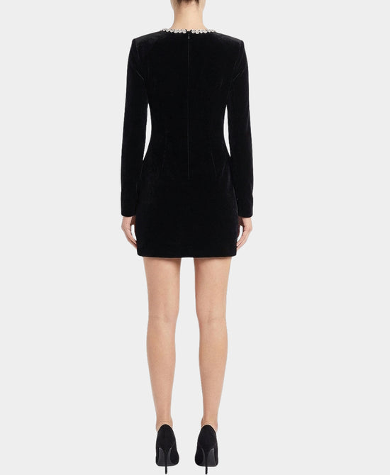 Velvet Dress w/ Jewel Trim view 