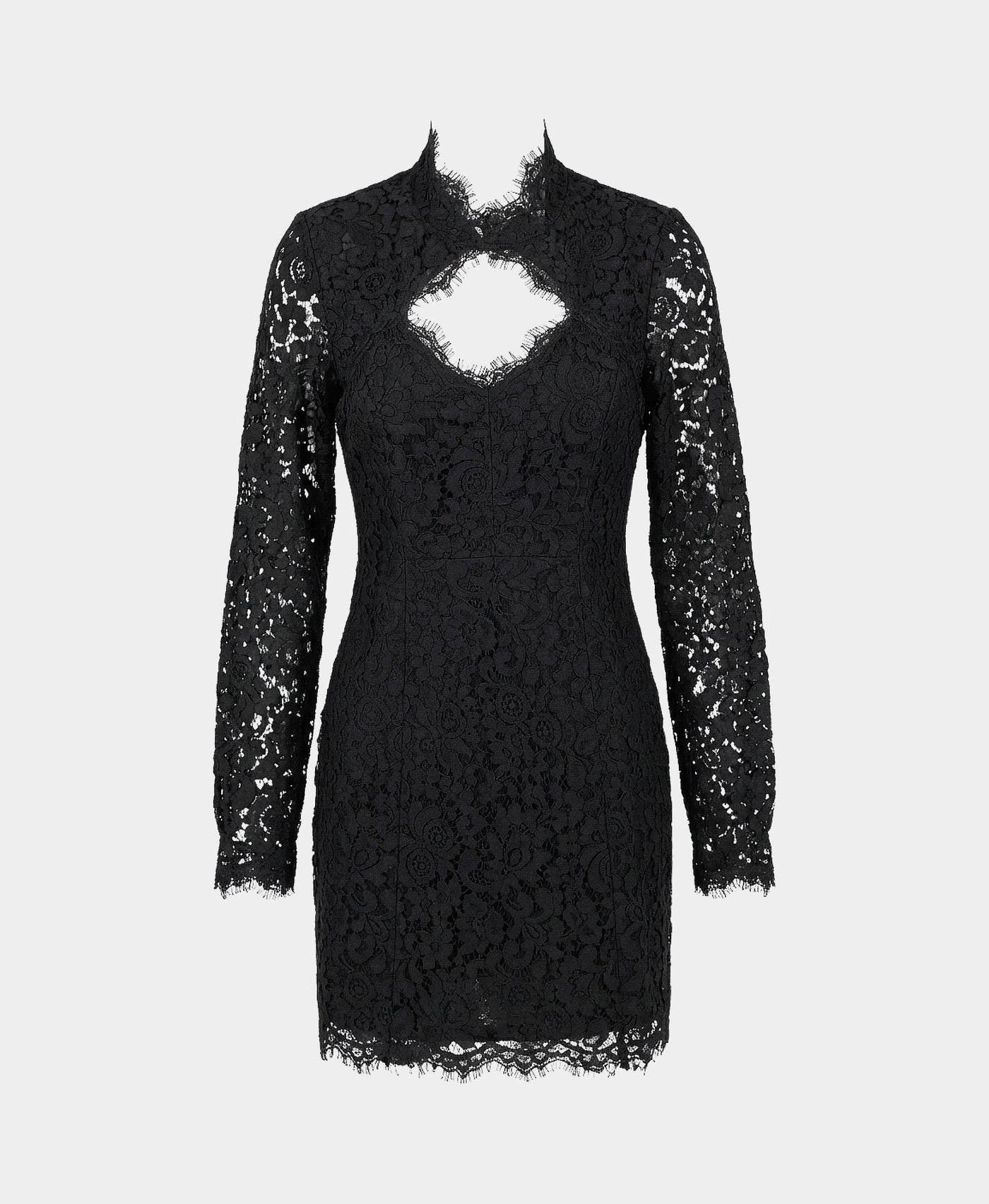 Lace Mock Neck Dress view 3