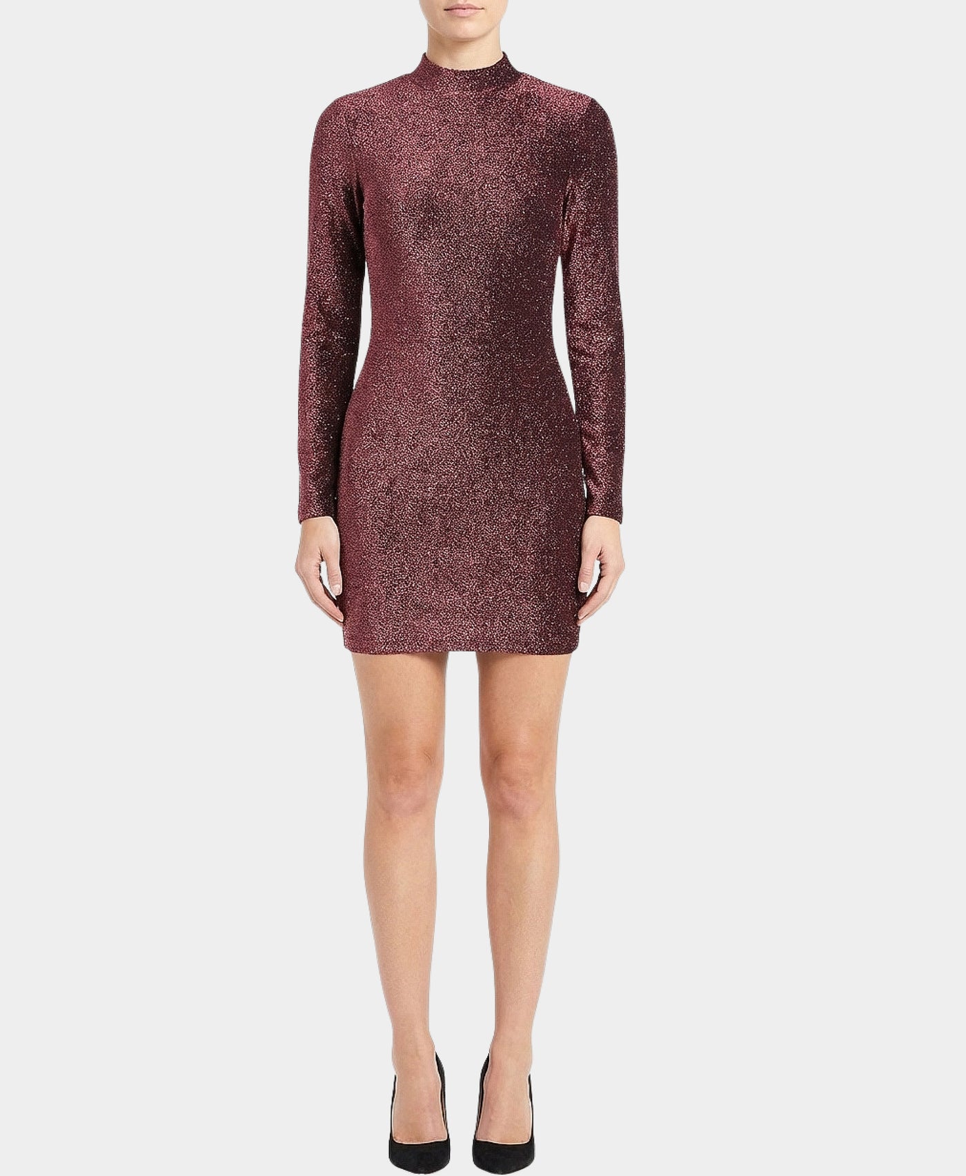 Shimmer Mock Neck Dress view 1