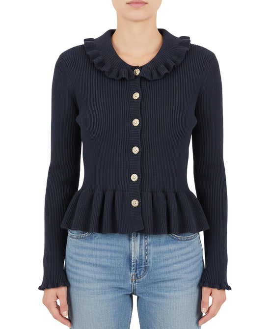 Cardigan Peplum Sweater view 