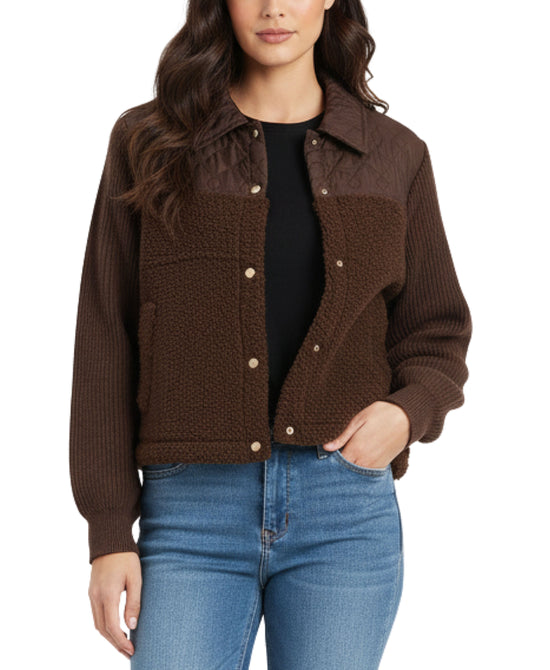 Teddy Fleece & Quilt Combo Jacket view 