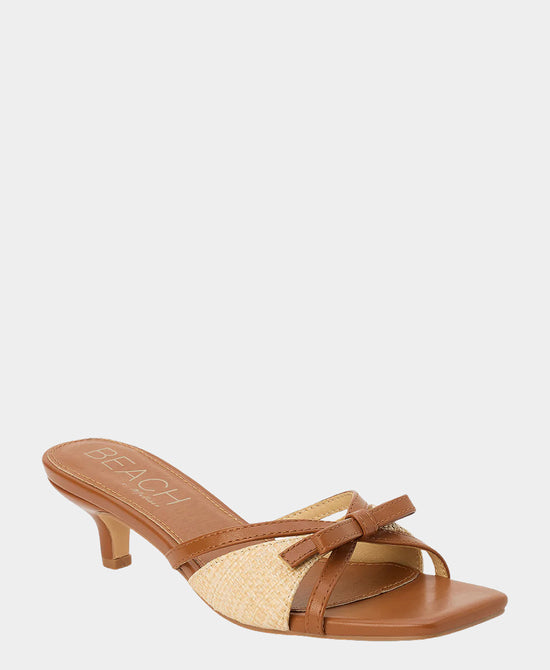 Mixed Media Bow Kitten Heel view 1
