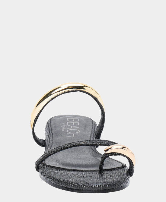 
Woven Toe Ring Sandal in BLACK view 2