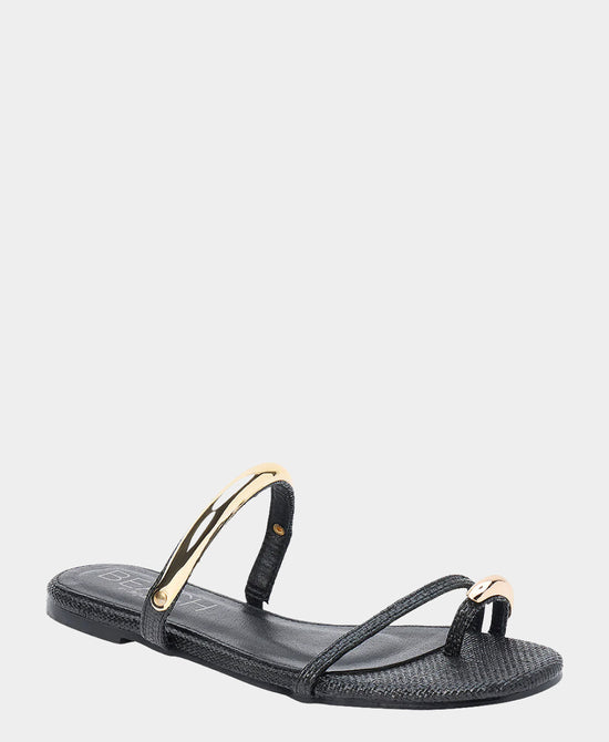 
Woven Toe Ring Sandal in BLACK view 1