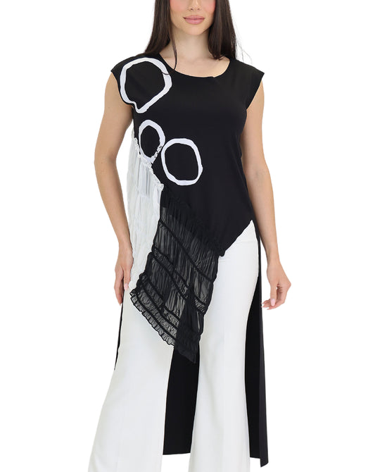 Hi-Lo Top w/ Ruched Detail view 