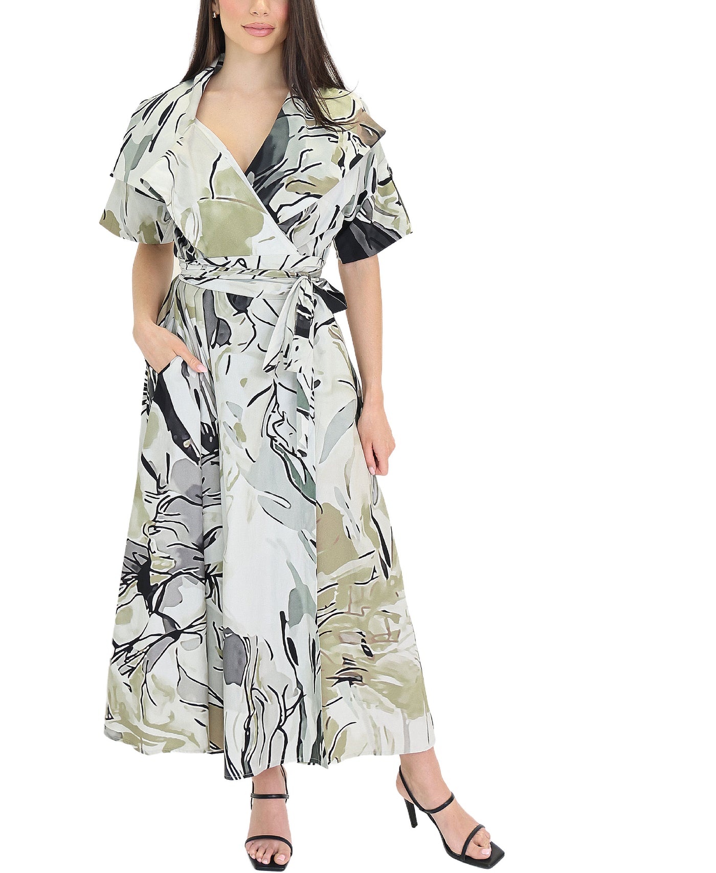 Printed Midi Dress view 1