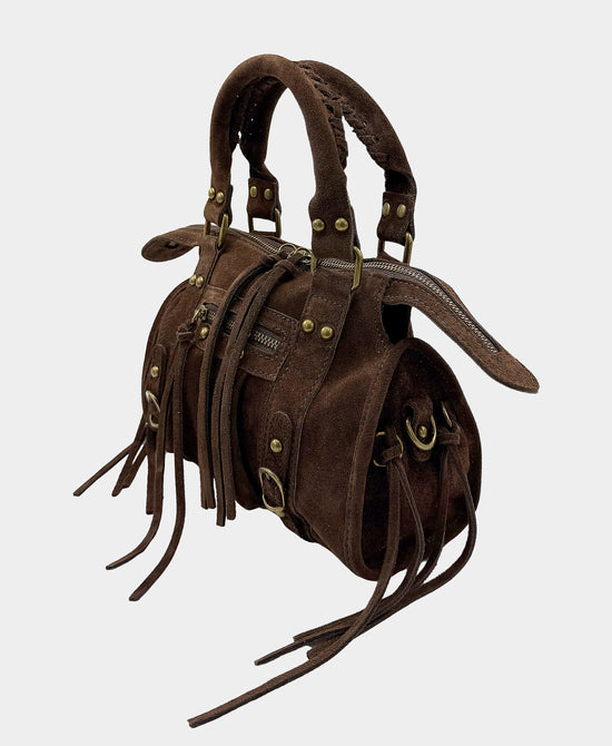 Small Suede Fringe Handbag view 
