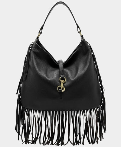 Leather Fringe Shoulder Bag image 1