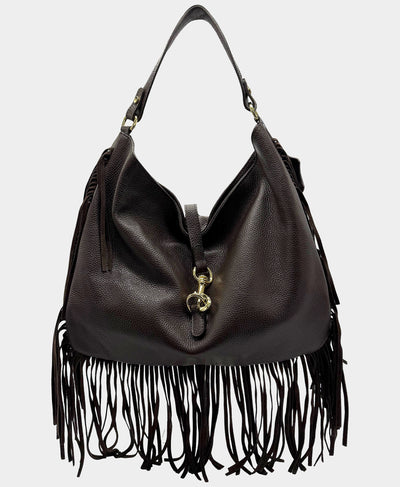 Leather Fringe Shoulder Bag image 2
