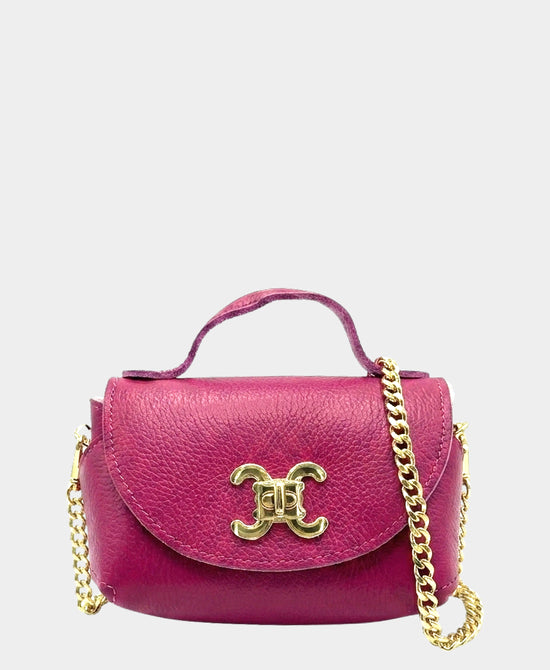 
Leather Crossbody Bag in FUCHSIA view 1
