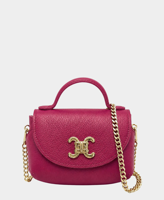 
Leather Crossbody Bag in FUCHSIA view 1