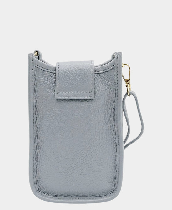
Leather Woven Crossbody Bag in SKY view 2