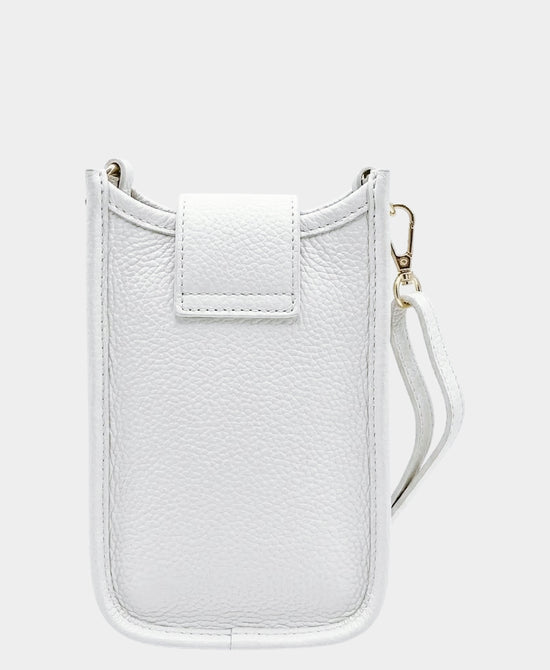 
Leather Woven Crossbody Bag in WHITE view 2
