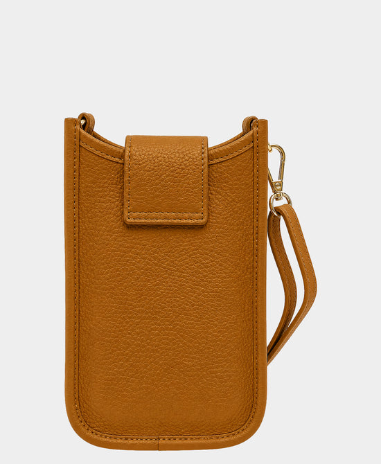 
Leather Woven Crossbody Bag in CAMEL view 2