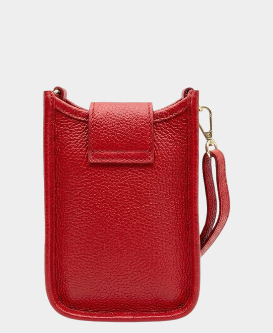 
Leather Woven Crossbody Bag in RED view 2