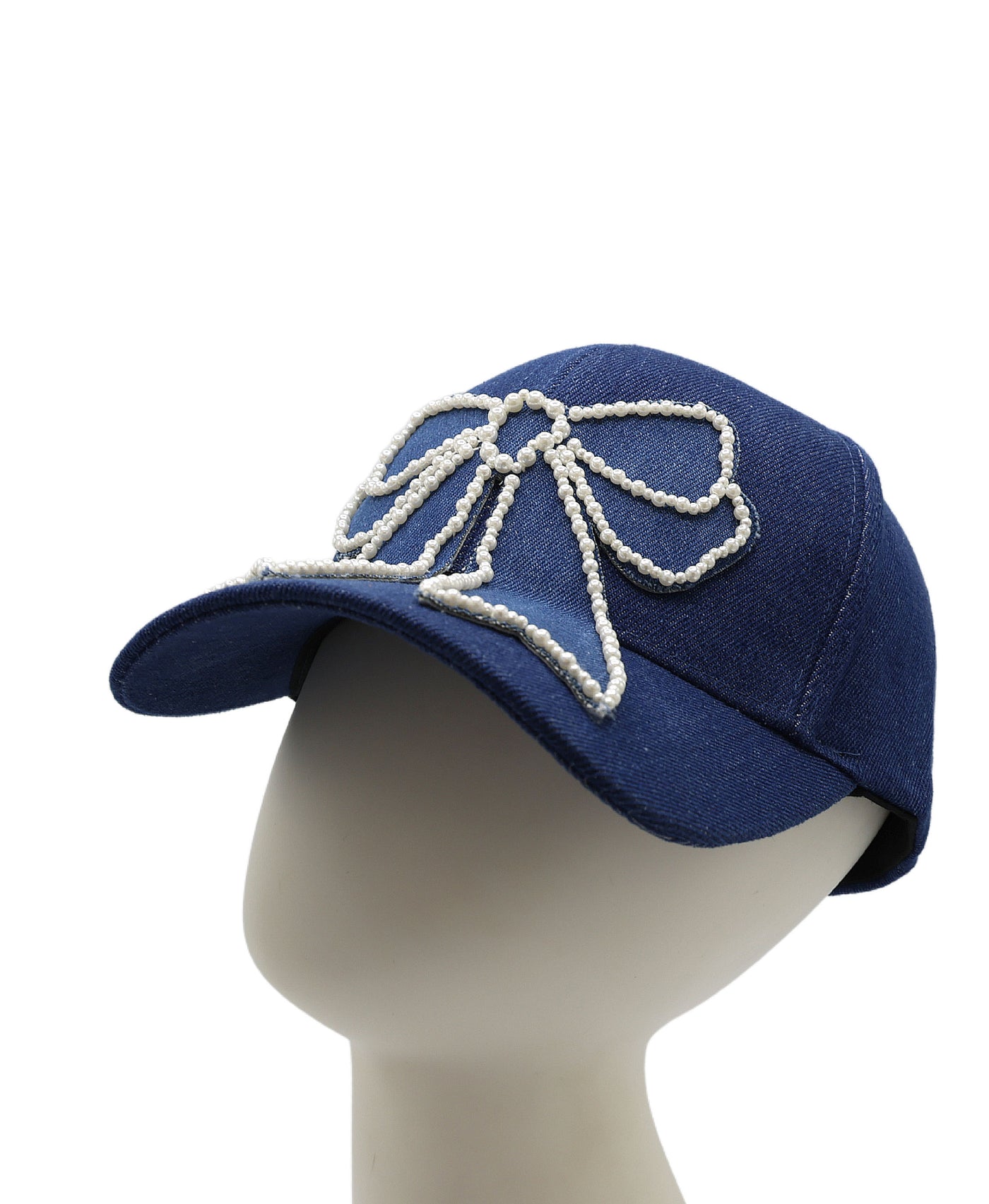 Pearl Bow Denim Hat view 1