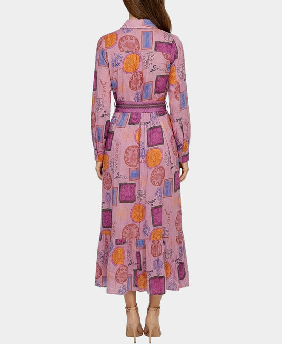 Printed Maxi Shirt Dress view 2