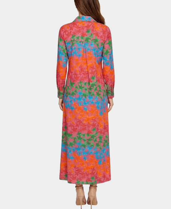 Printed Maxi Shirt Dress view 2