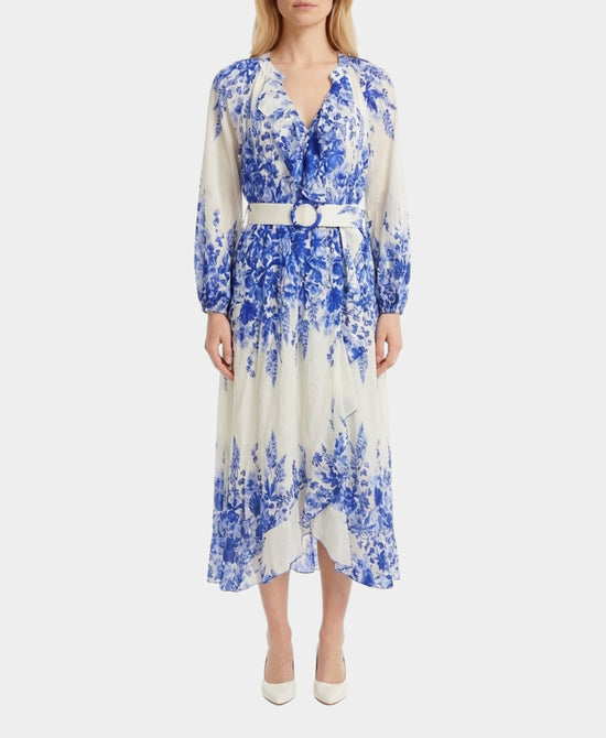 Floral Print Ruffle Maxi Dress view 1