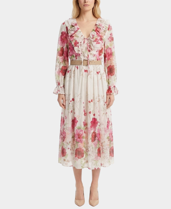 Floral Print Ruffle Maxi Dress view 1
