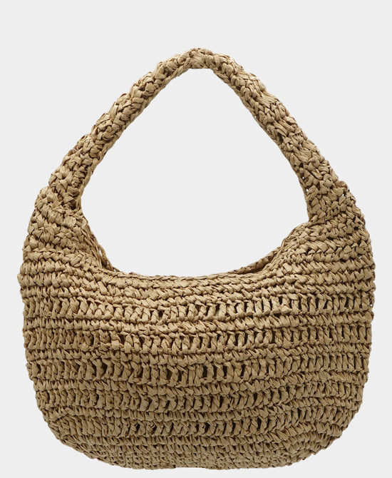 Straw Beaded Shoulder Bag view 2