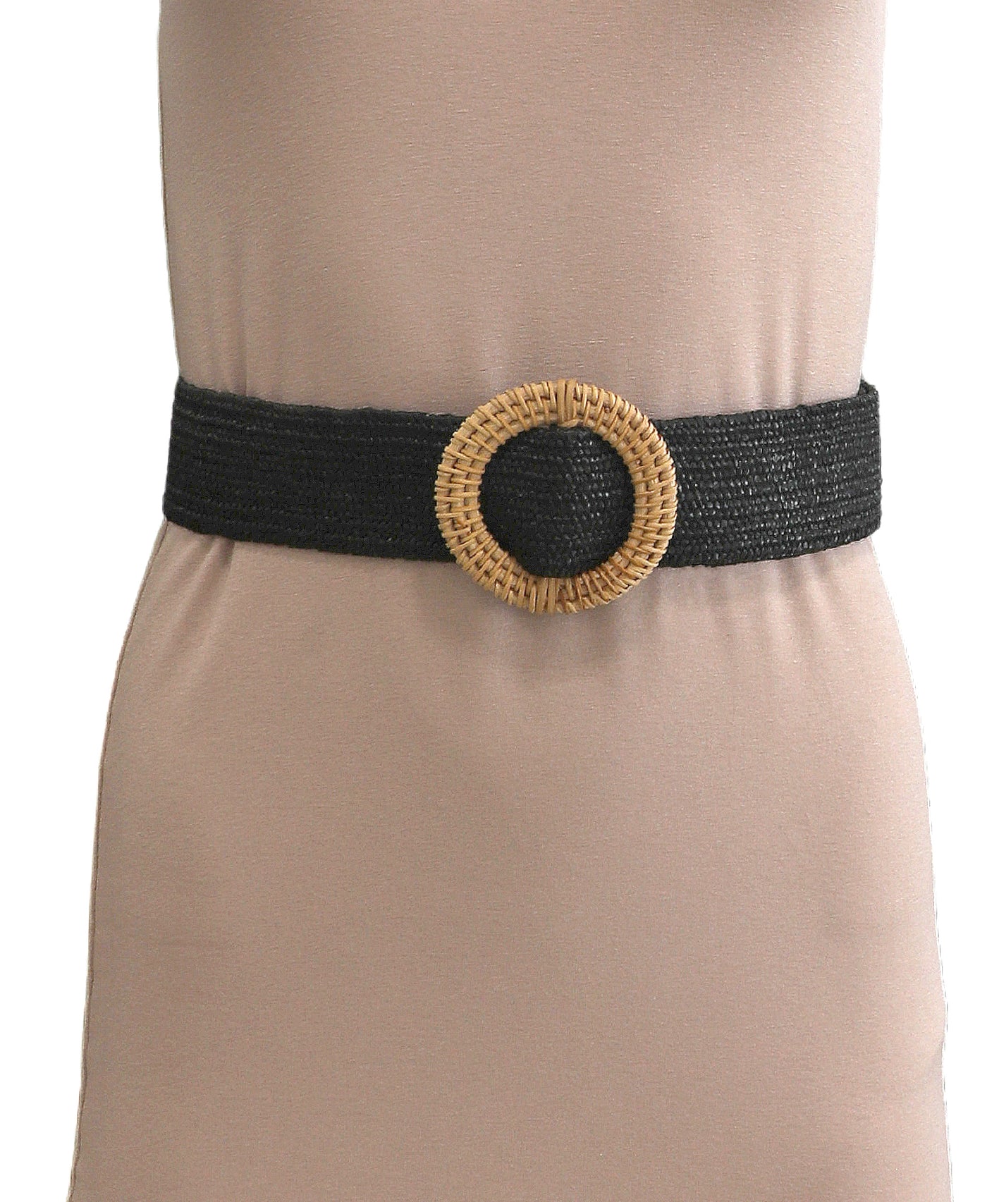 Fabric Stretch Belt w/ Round Buckle view 1