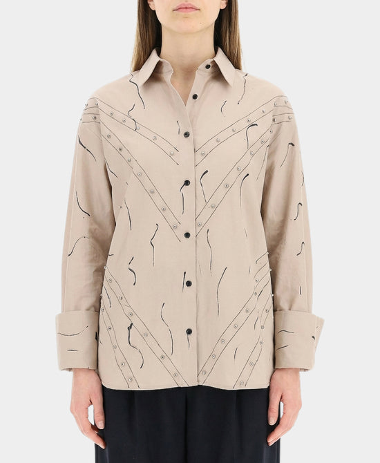 Splatter Blouse w/ Studs view 1