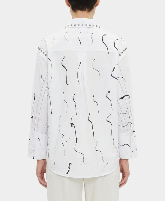 Splatter Blouse w/ Studs view 2