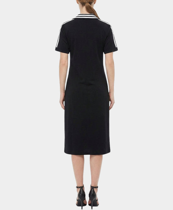 Stripe & Denim Trim Midi Dress view 2