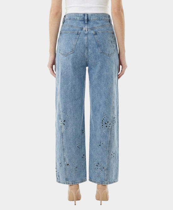 Embroidered Barrel Jeans view 2