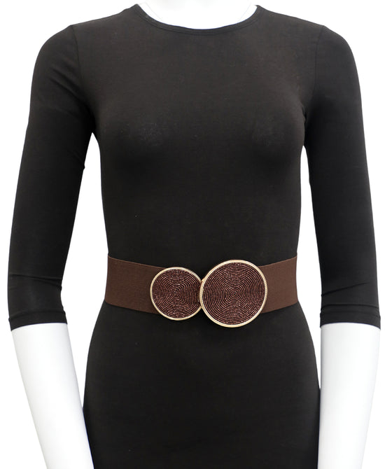 Stretch Belt w/ Double Circle Buckle view 1