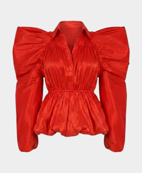 Ruffle Peplum Top view 2