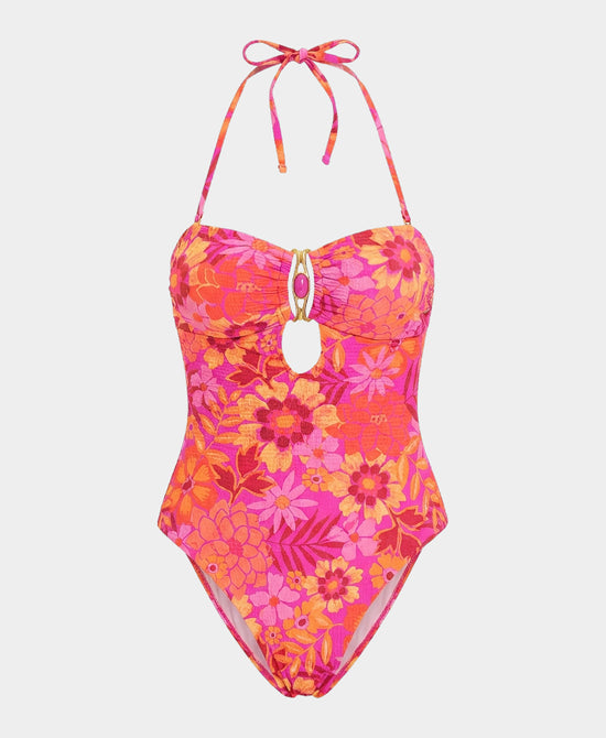 Floral Printed One-Piece Swimsuit view 1