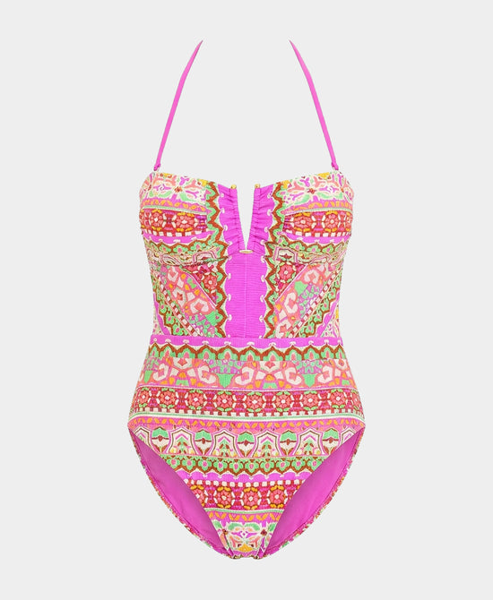 Printed One-Piece Swimsuit view 1
