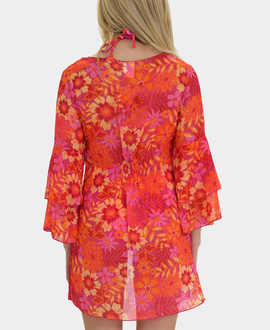 Floral Printed Swim Cover-Up view 2