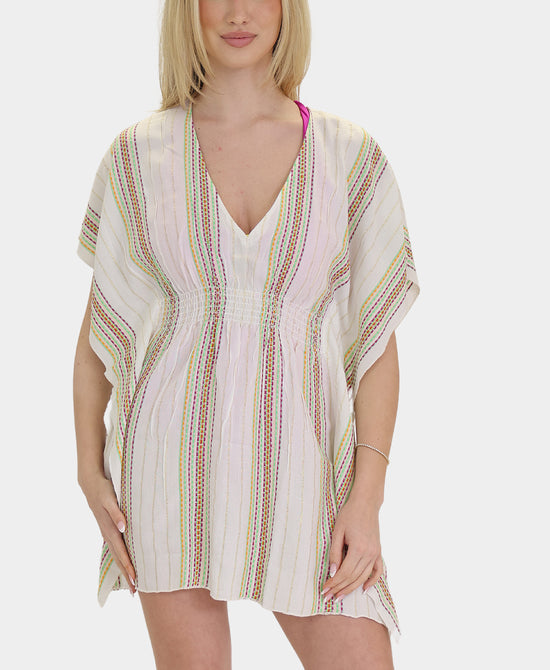 Striped Swim Cover-Up view 1