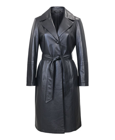 Faux Leather Trench Coat image 1