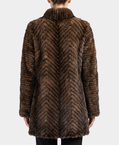 Mink Chevron Coat image 2