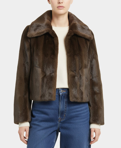 Faux Fur Cropped Jacket image 1