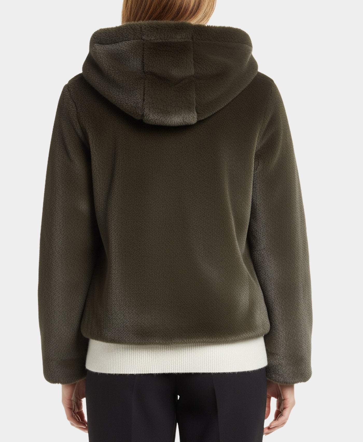 Faux Fur Jacket w/ Hood view 3