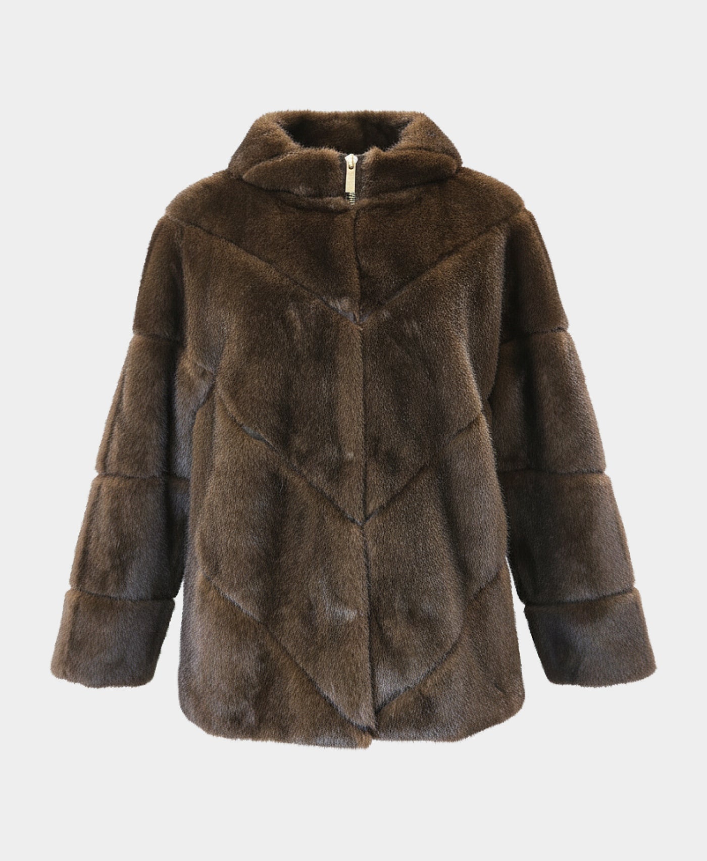 Faux Fur Jacket w/ Hood view 3