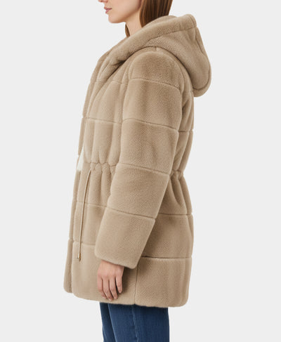 Faux Fur Jacket w/ Hood image 2