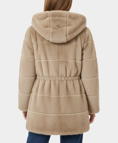 Faux Fur Jacket w/ Hood image 3