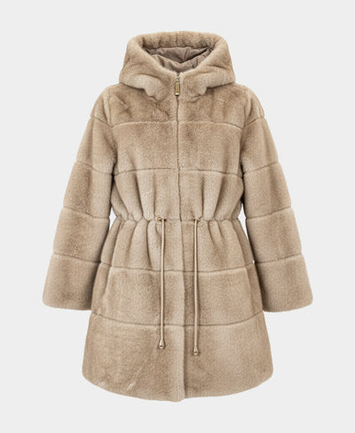 Faux Fur Jacket w/ Hood image 4