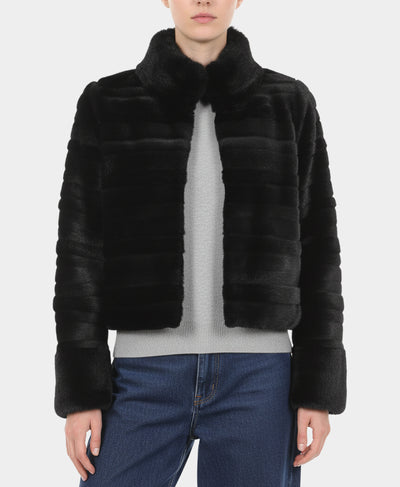 Faux Fur Cropped Jacket image 1