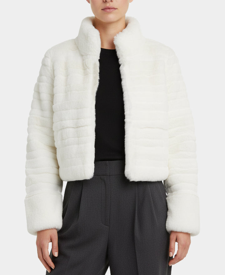 Faux Fur Cropped Jacket – FOX'S - Online